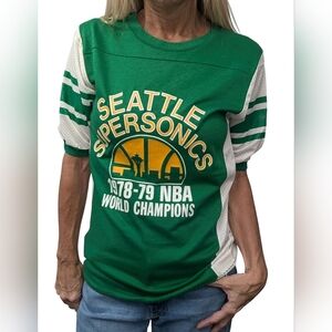 Vintage Artex Seattle Supersonics 1979 NBA Champions Jersey Shirt M USA